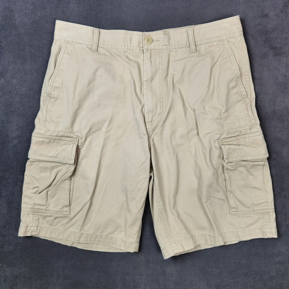 Urban Pipeline Cargo Shorts Mens 36 Khaki Beige Cotton‎ Casual Pockets Y2K